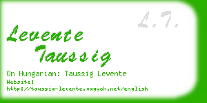 levente taussig business card